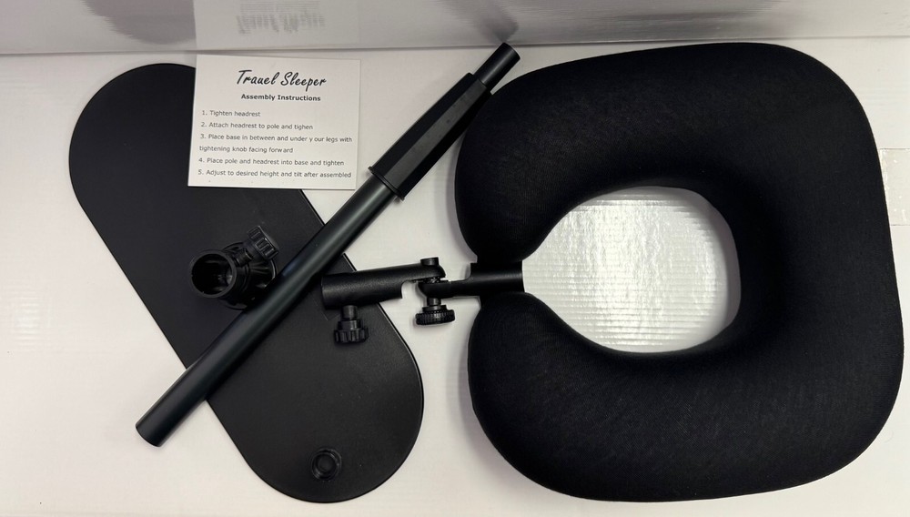 Travel Sleeper Face Pillow with Adjustable Pole -NEW