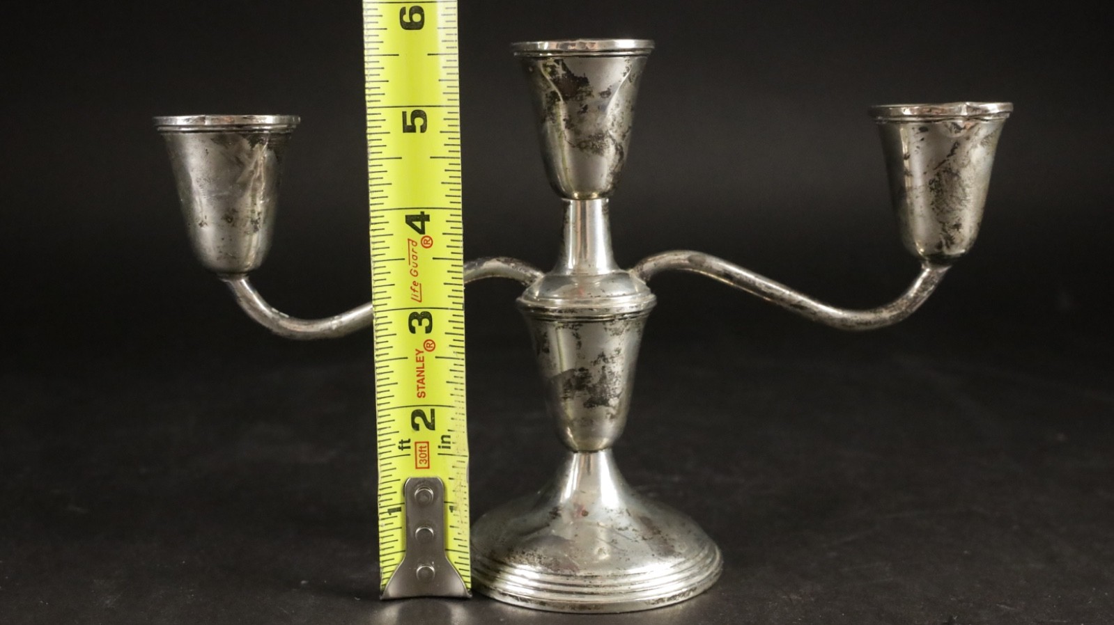 Pair Of Vintage “Empire” Sterling Silver Candelabras #386 - Fast Ship!