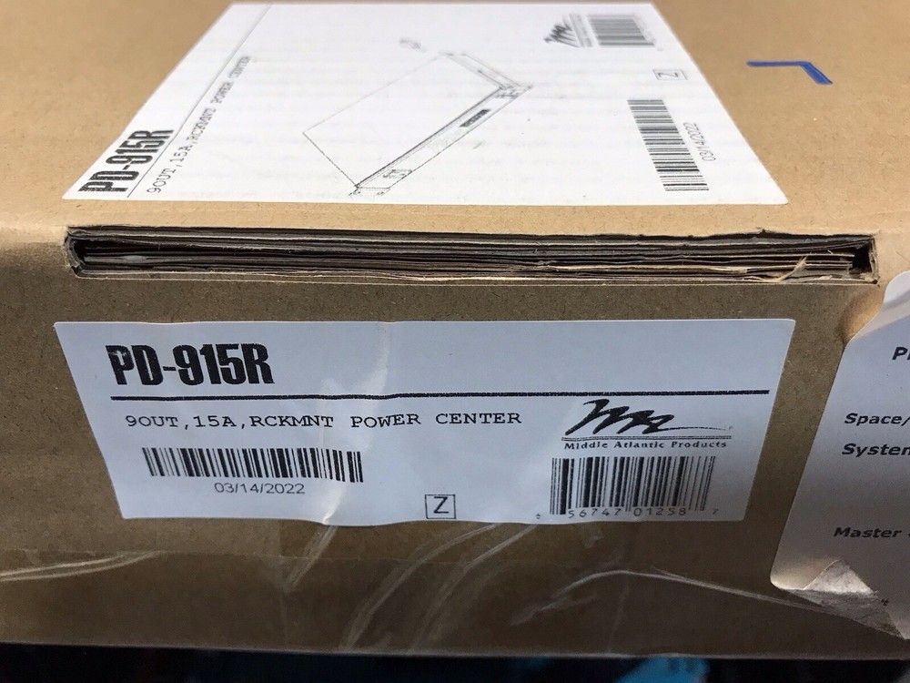 MIDDLE ATLANTIC PD-915R NEW BOXED POWER DISTRIBUTION RACK UNIT
