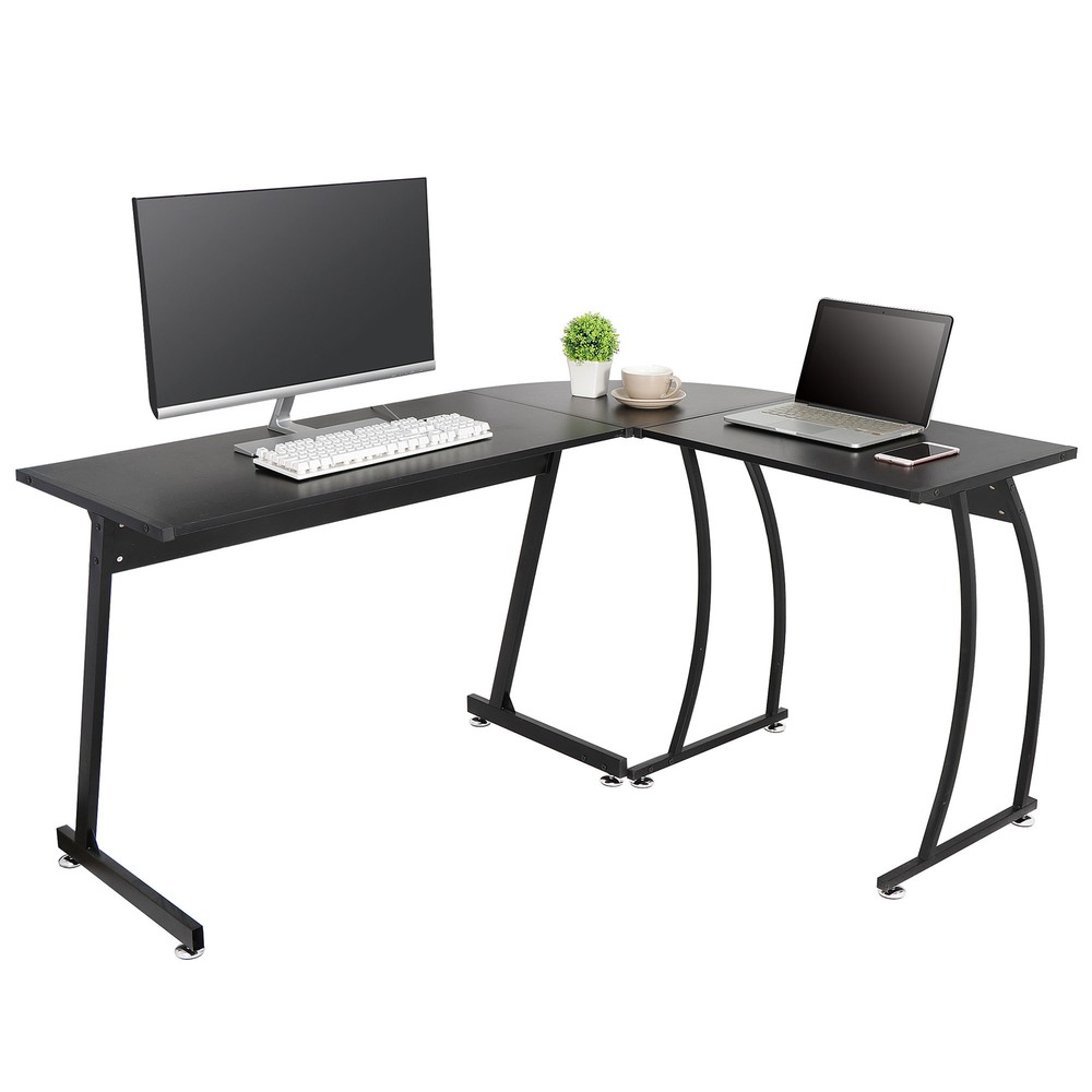 58" L-Shaped Corner Desk Computer Gaming Desk PC Table Writting Table Office
