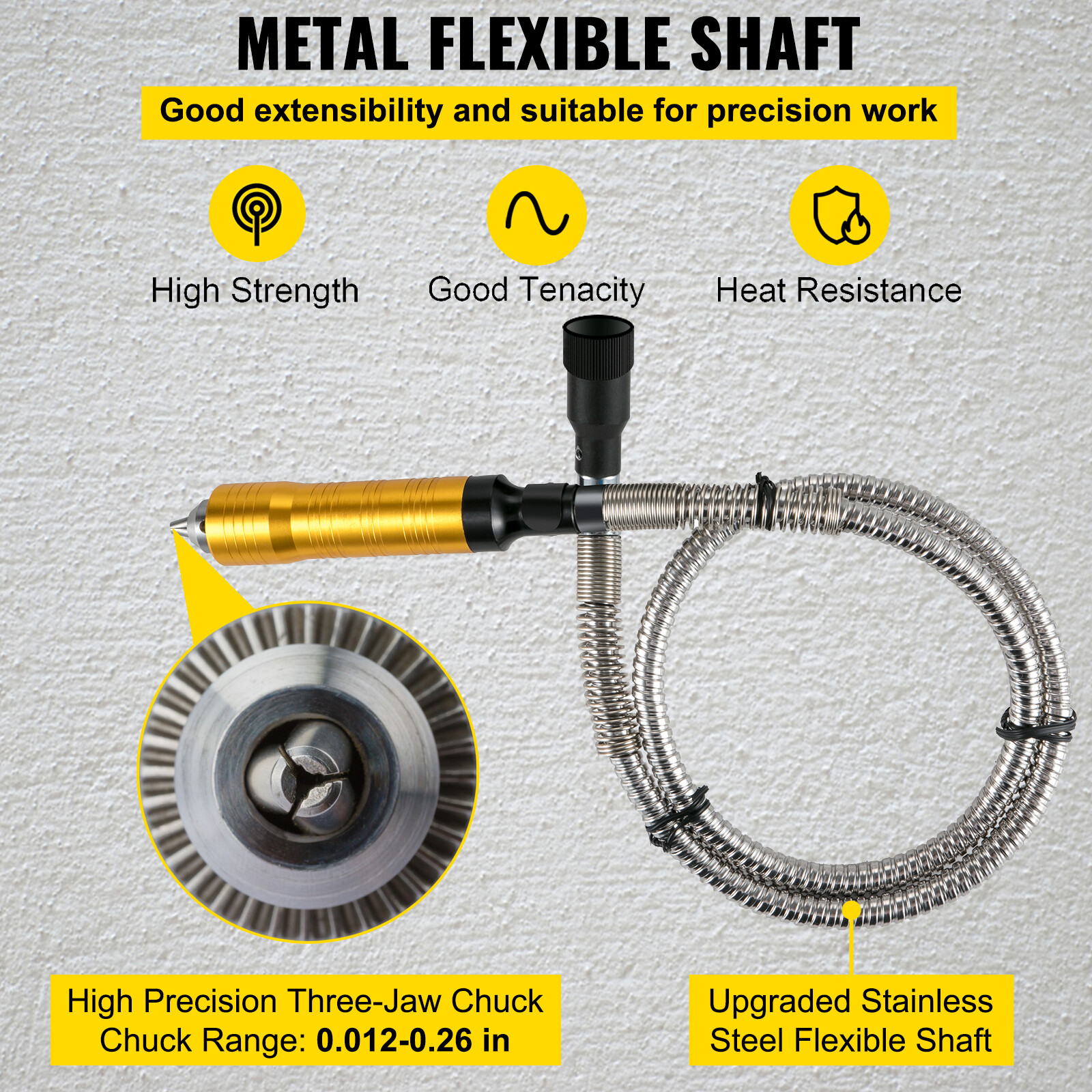 VEVOR 780W Rotary Flex Shaft Grinder Hanging Grinding Carver Electric Tool Kits