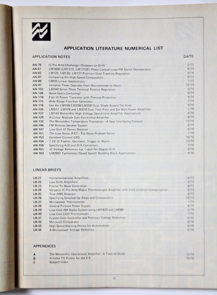 National Semiconductor 1977 Linear Applications Handbook 2 #9d1