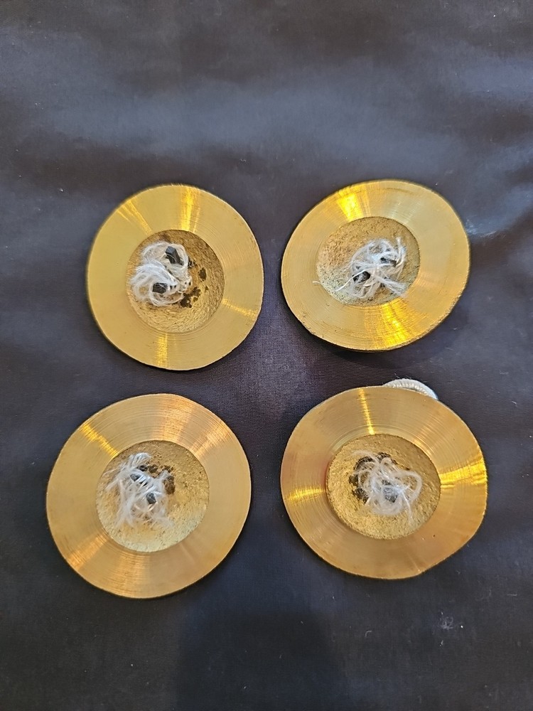 Vintage 4 Pc Brass Finger Cymbals Belly Dancing