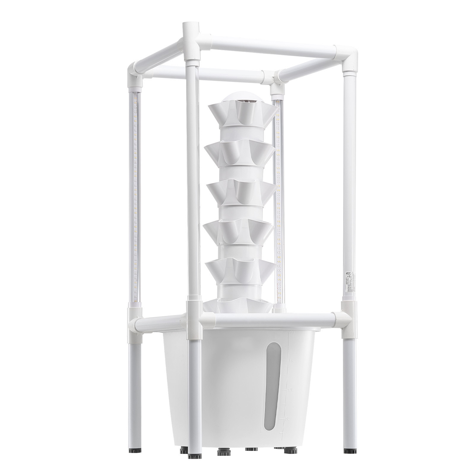 Hydroponic Growing System with Grow Light 30 Pods Indoor Hydroponic Tower Garden