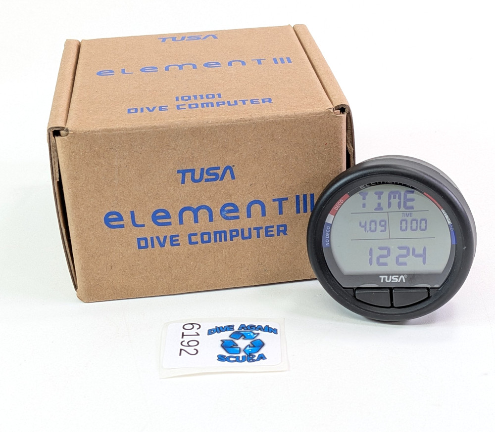 Tusa Element III Scuba Dive Computer Module Nitrox Compatible Backlit Display 3