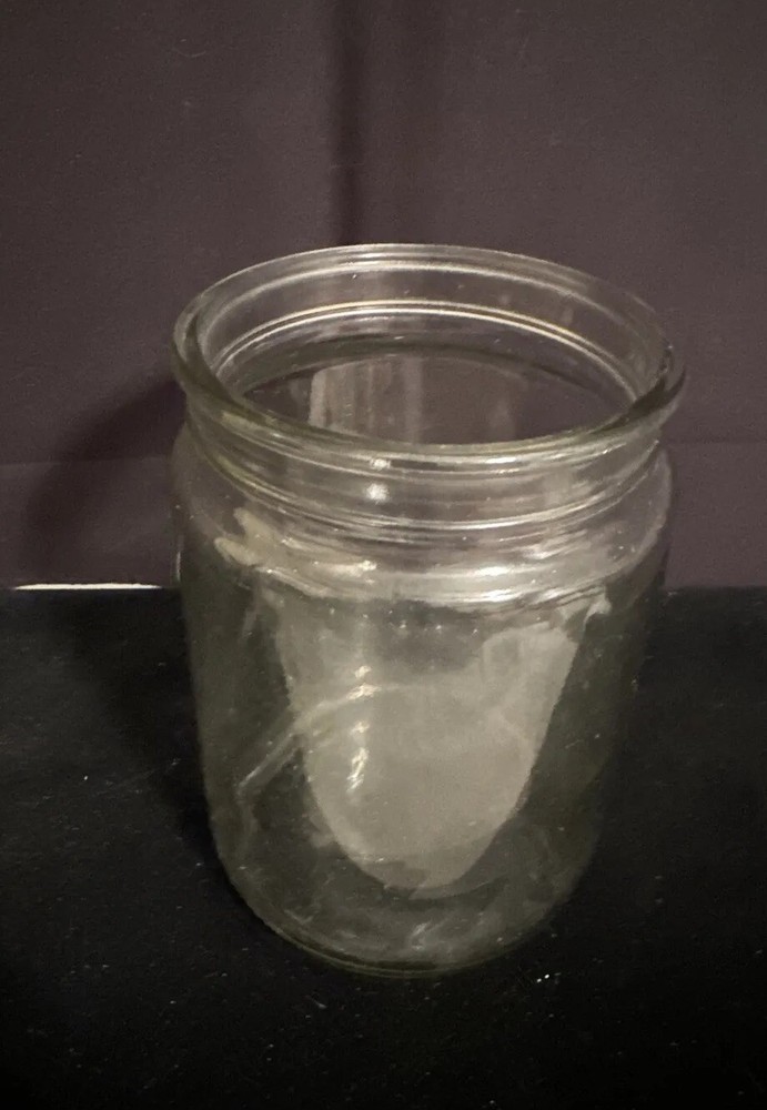 Round Clear Glass Jar  (Missing Seal)