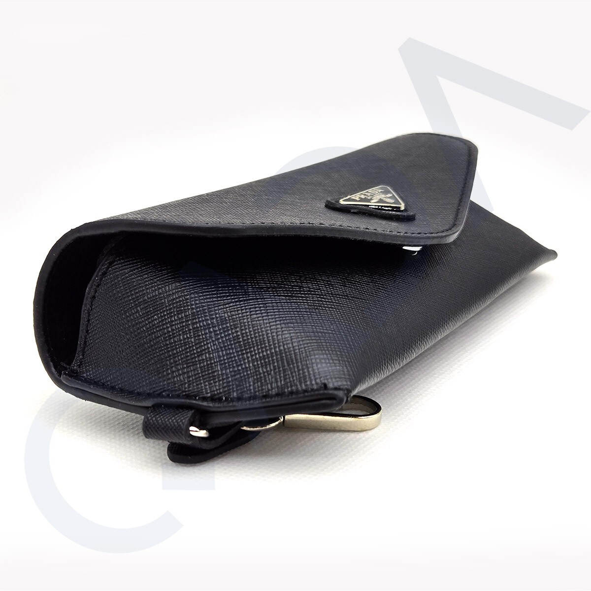 Prada Saffiano Soft Leather Case for Eyeglasses Sunglasses w/ Cloth & Box