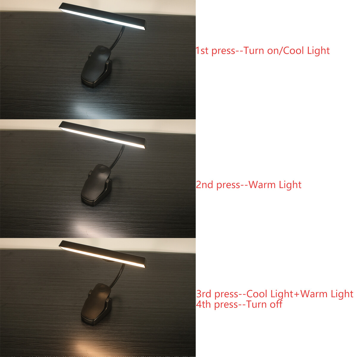 Rechargeable 26 LED Music Stand Light Clip-On Orchestra Light Book Lamp Musician