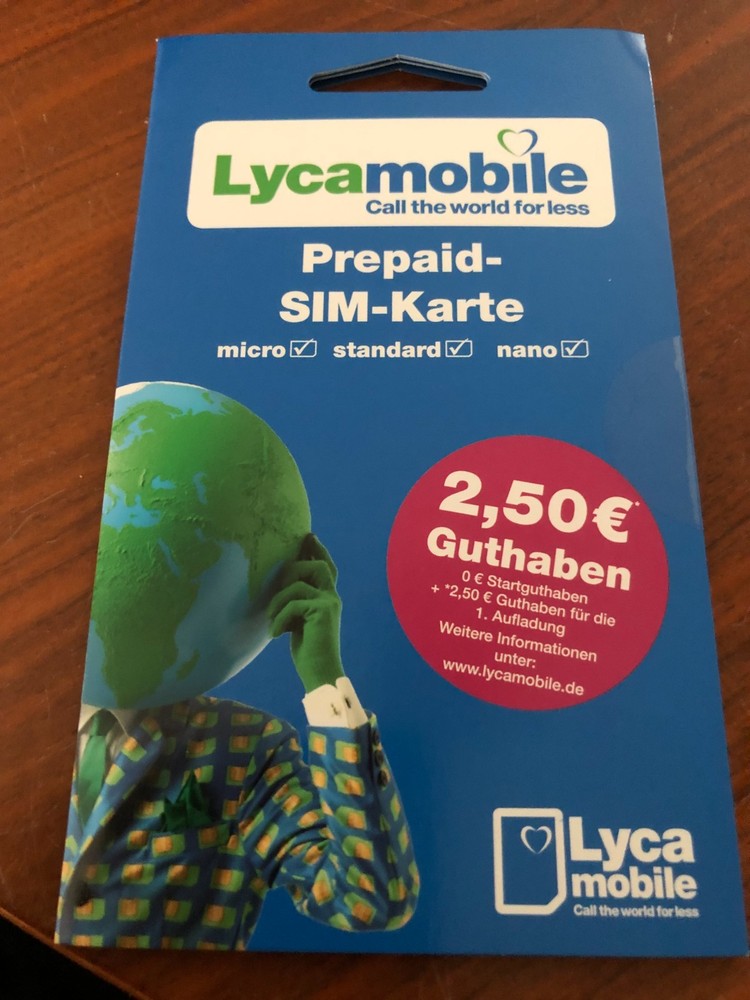 German Lyca sim card without credit to sell