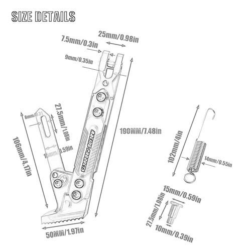 Universal Motorcycle Kickstand Accessories Motor Scooter Modified CNC red