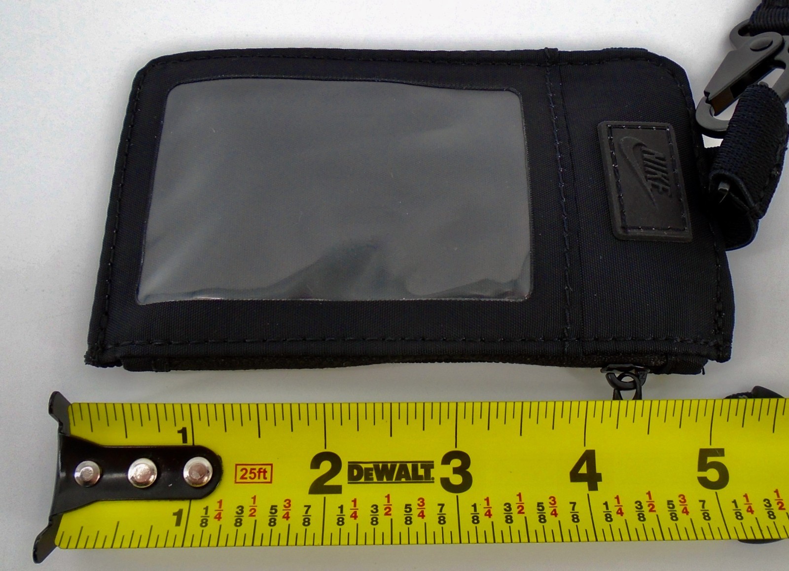 Nike Tech ID Badge Zip Lanyard Key Holder Adult Black