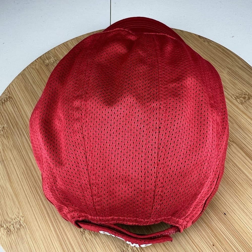 Troon Golf Hat Cap Strapback Adjustable Red Gizmo Jersey Mesh Lightweight Logo