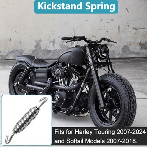 2 Pack Kickstand Spring, OEM 49725-07 Replacement, Motorcycle 2PCS-Silver