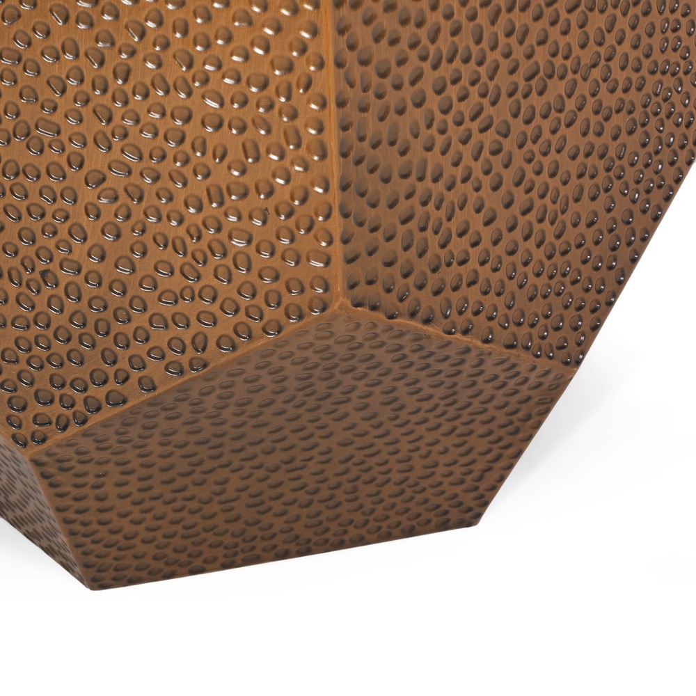 [New]METAL HAMMERED END TABLE