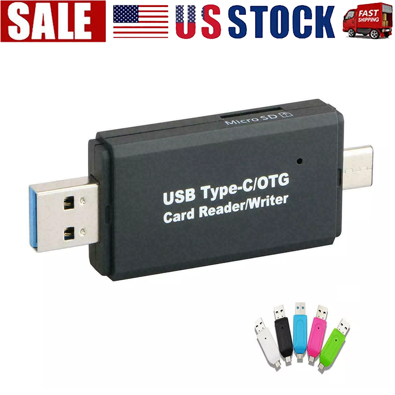 Card Reader USB 3.0 Type C Micro SD TF OTG Smart Memory Adapter Laptop Computer