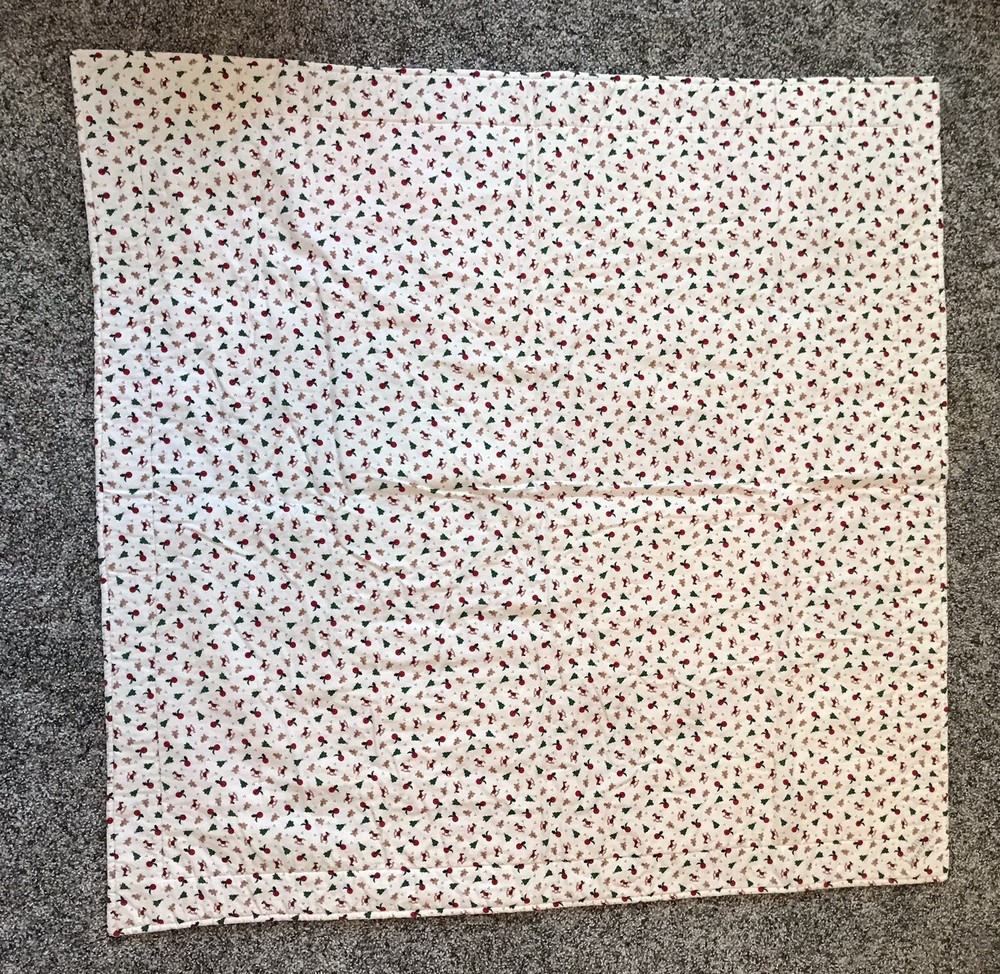 patchwork quilt Reversible 35” X 34.5” Homemade