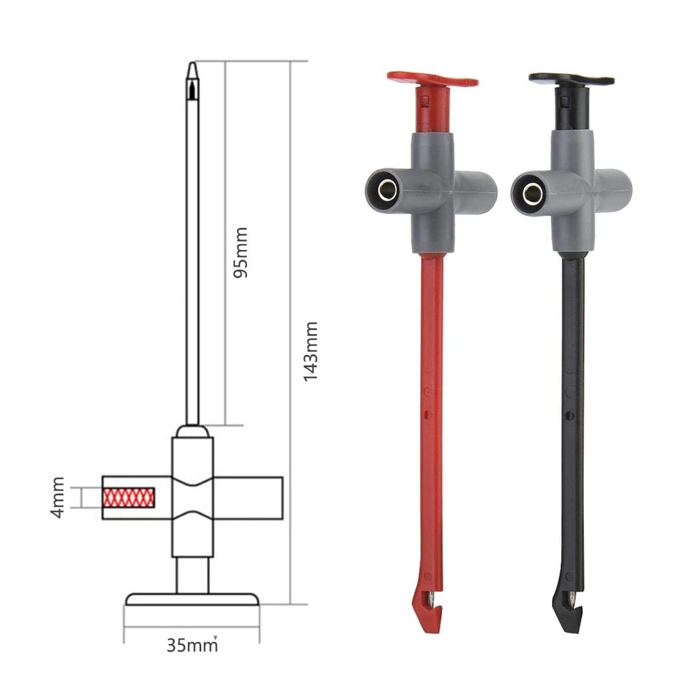 Wire Piercing Probe Clip, 2Pcs Insulation Stainless Steel,copper
