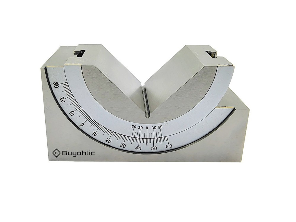 Adjustable Angle V Block 0–60° for Milling Machine, 95x45x48mm