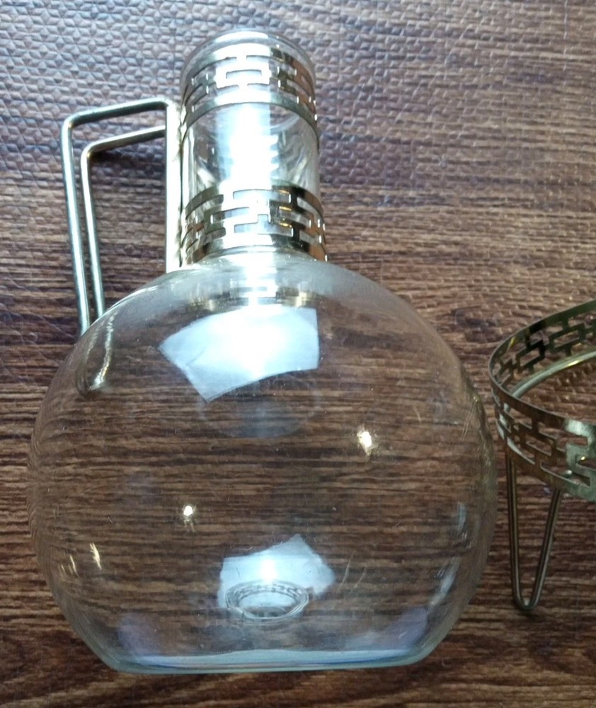 Glassware Beverage Server with Candle Warmer Stand - Carafe