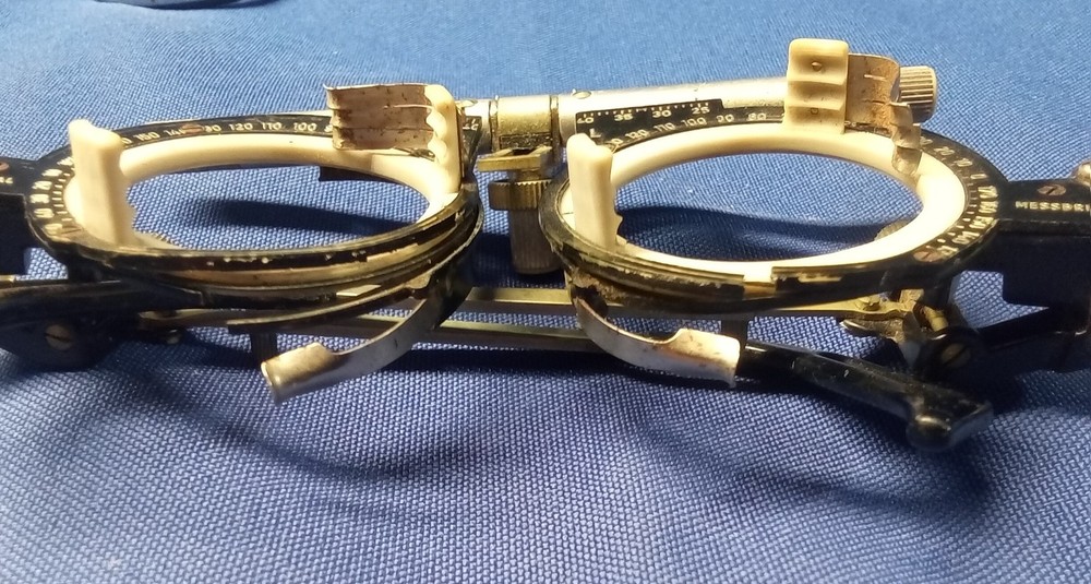 Vintage German Optometric Trial Frame–Universal Messbrille–Adjustable Axis & PD