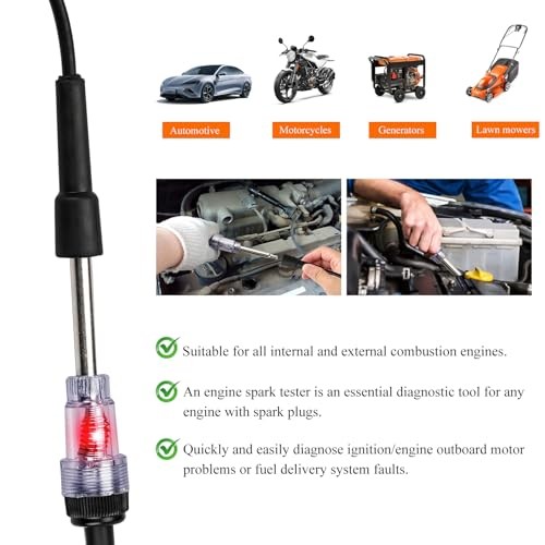 Inline Spark Plug Tester, Plug in Straight Boot Motor Engine Ignition