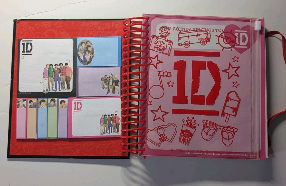One Direction 1D Spiral Notebook Journal Planner & Notebook with Stickers