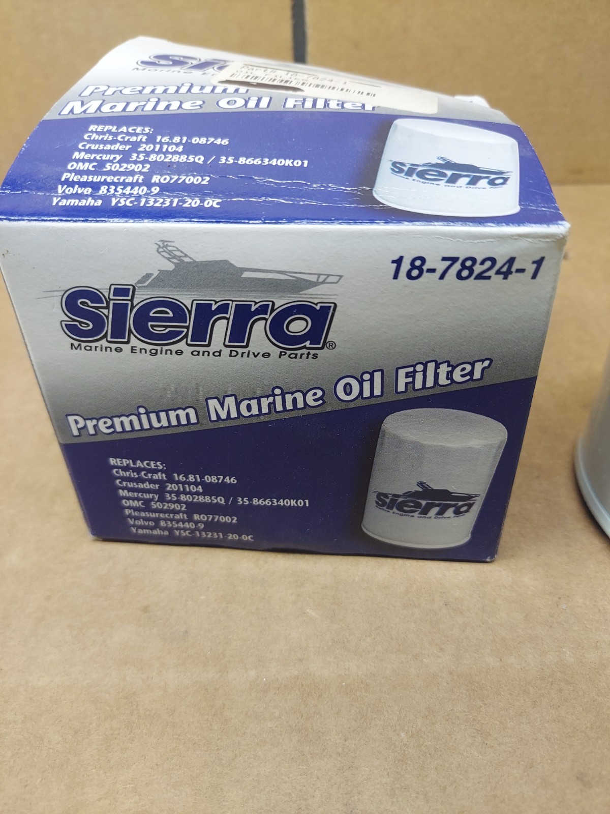 Sierra 18-7824-1 Premium Marine Oil Filter Mercury 802885Q 866340K01 OMC 502902