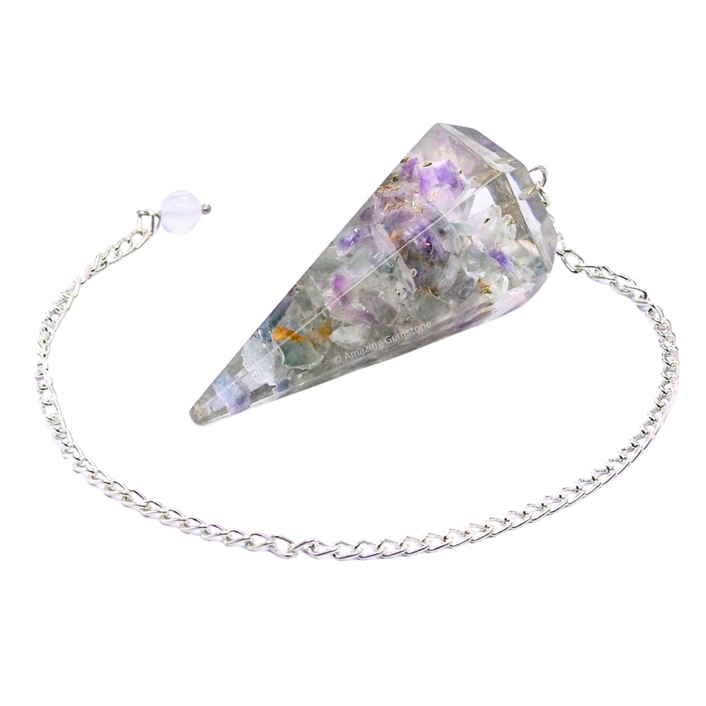 Fluorite Orgone Crystal Pendulums