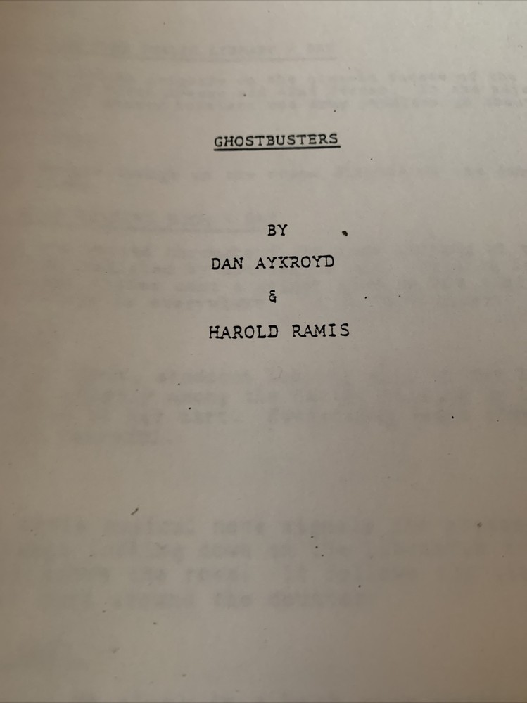 Ghostbusters Movie Screenplay 1983 3rd Revised Script Dan Aykroyd & Harold Ramis