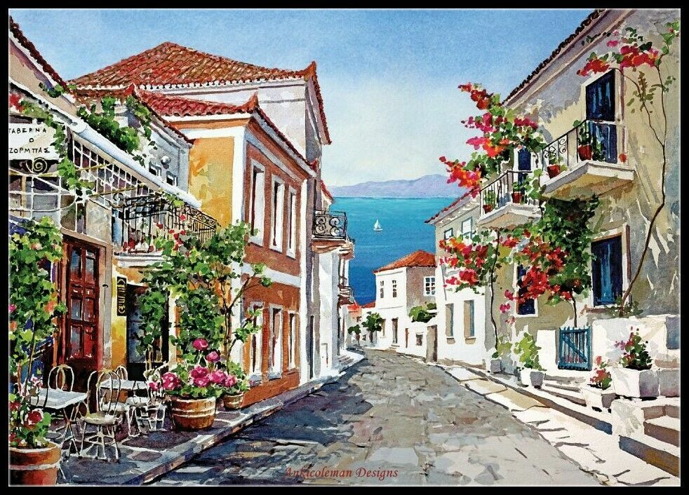 Stone Street -Chart Needlework Crafts DIY-Counted Cross Stitch Pattern