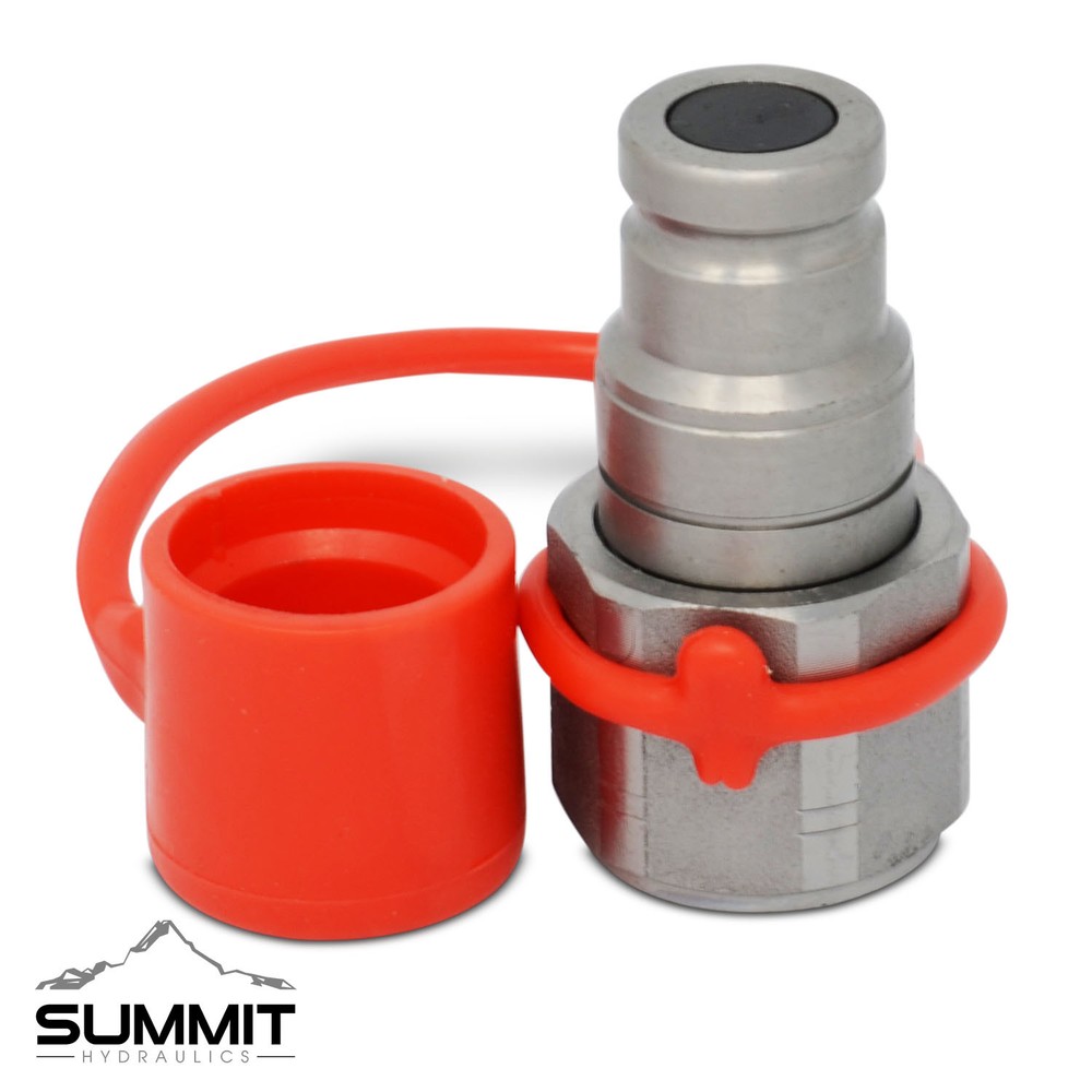 3/8″ Flat Face Hydraulic Quick Connect Male Coupler Fitting, 1/2″ NPT Thread