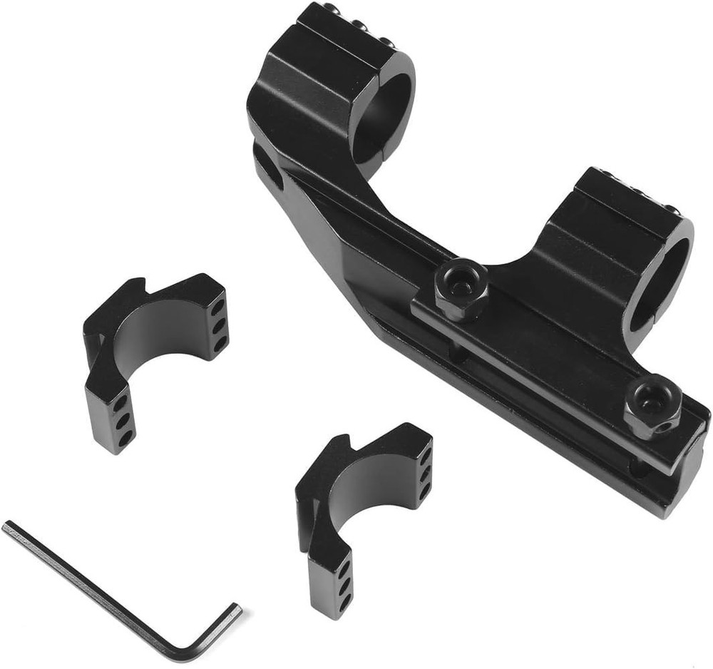 Dual Ring Scope Mount with 20mm Picatinny Compatibility and Accessory Rail