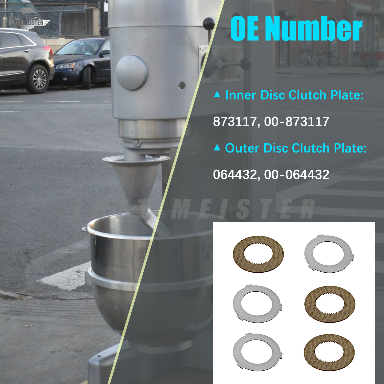 Clutch Disc Kit for Hobart Mixer M802 80qt 6pc set 3pc 873117 +3pc 064432 NEW