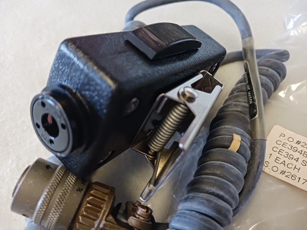 Intercom Switch & Cable Assy Mason CE394BX Black Helicopter Style Pilot & Crew