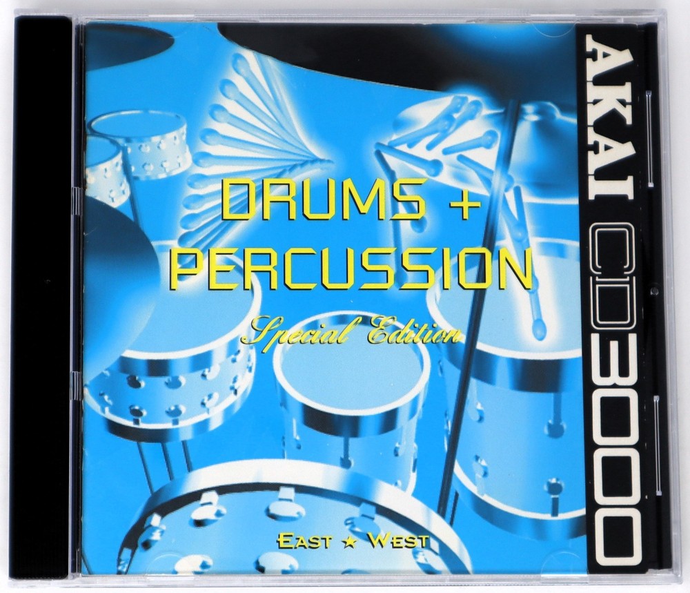 East West Drums + Percussion SE Akai Format Missing Back Inlay Sampling CD