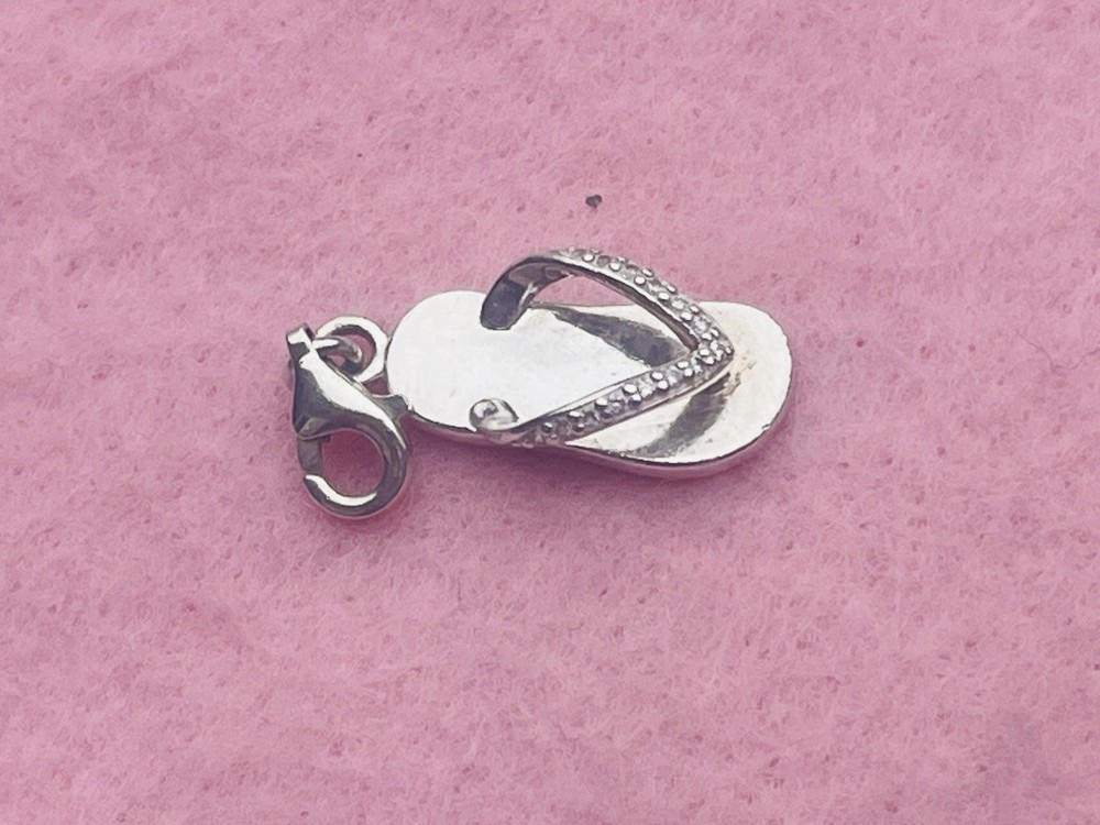 Thomas Sabo Silver & CZ Flip Flop Charm