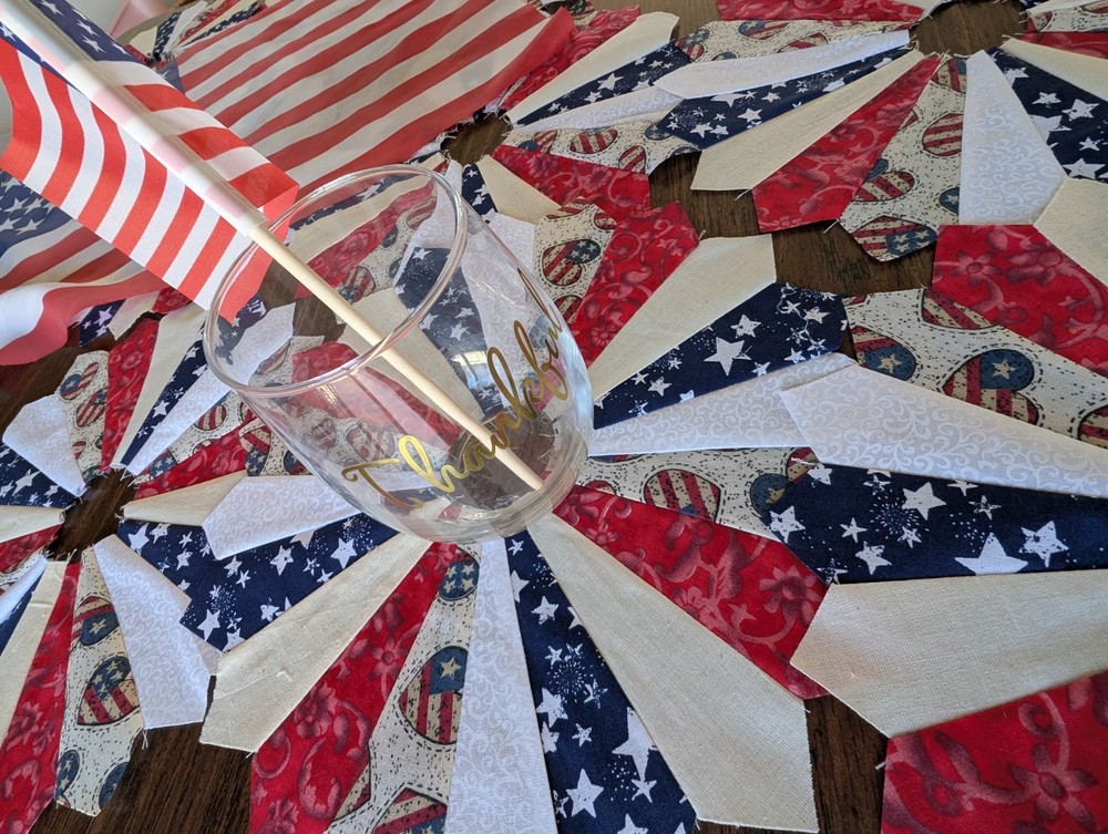 12 ( Raw Edge ) Dresden Quilt Blocks 🇺🇸🇺🇸🇺🇸