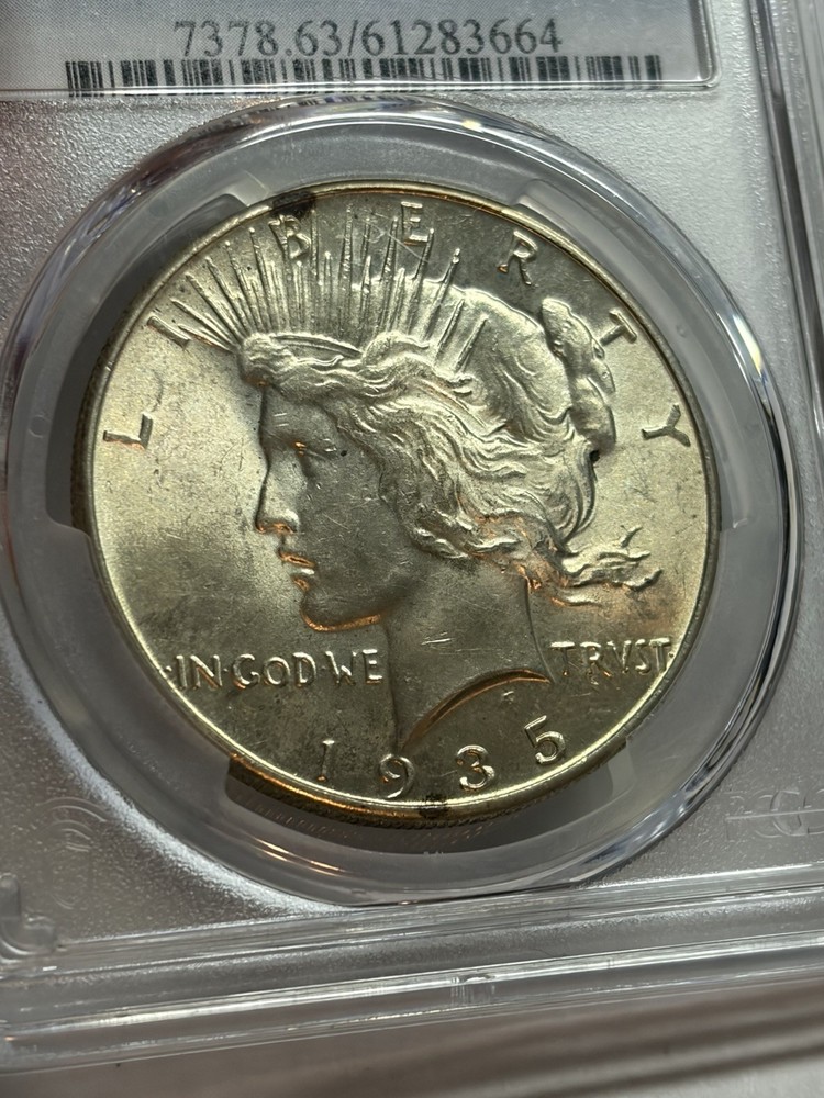 1935 Peace Silver Dollar PCGS MS63 Better Date Nice Strike