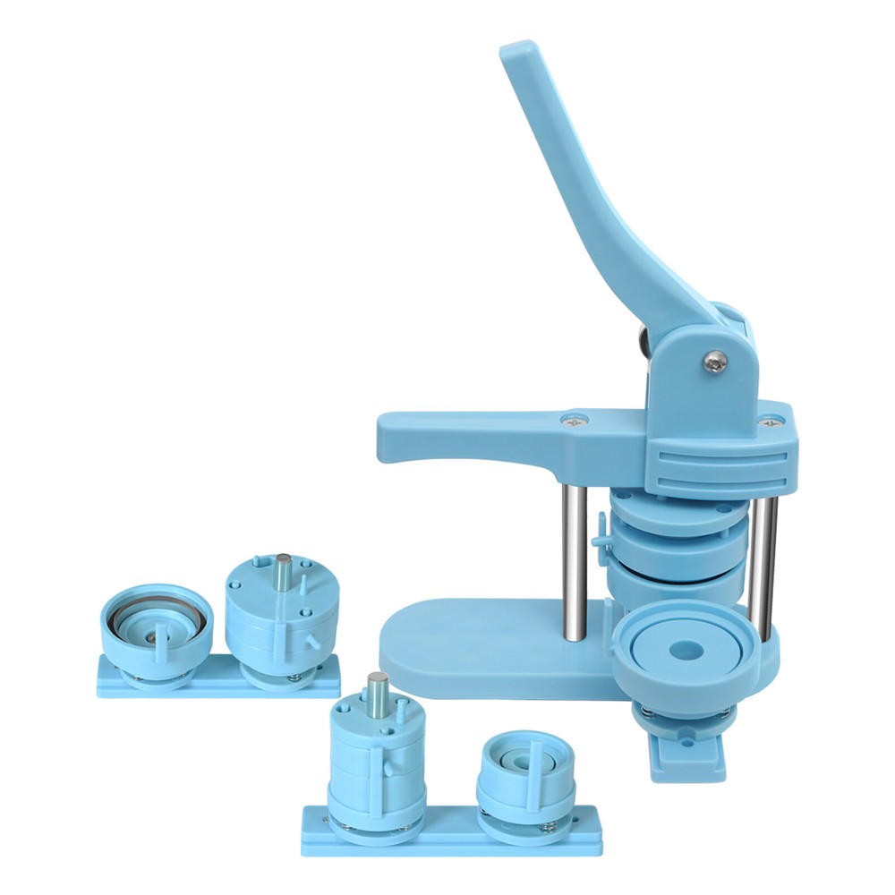 Button Maker Machine for Custom Badges with 3 Mold Sizes: 0.98"-2.28"