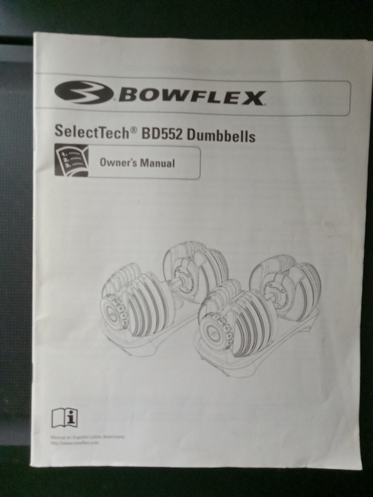 Bowflex Select Tech BD552 Dumbbell Owner's Manual Only