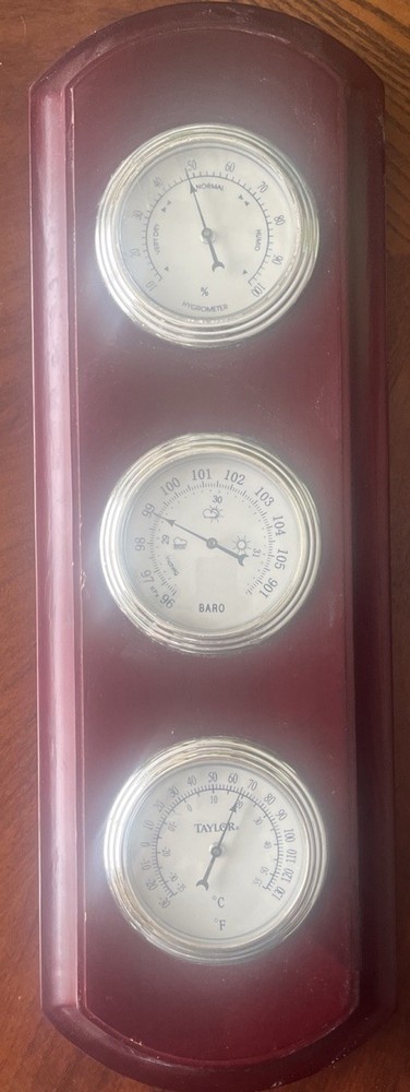 Taylor 3 Dial Hygrometer, Barometer, Thermometer