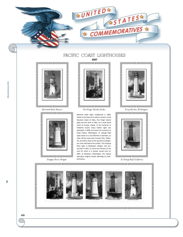 2007 U.S. Commemorative Singles COMPLETE Supplement (White Ace Alternative)