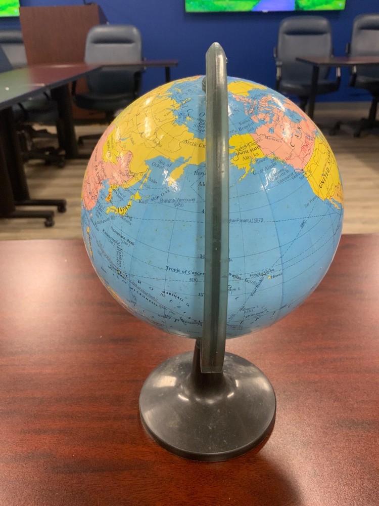 Small Lightweight Vintage Plastic Globe