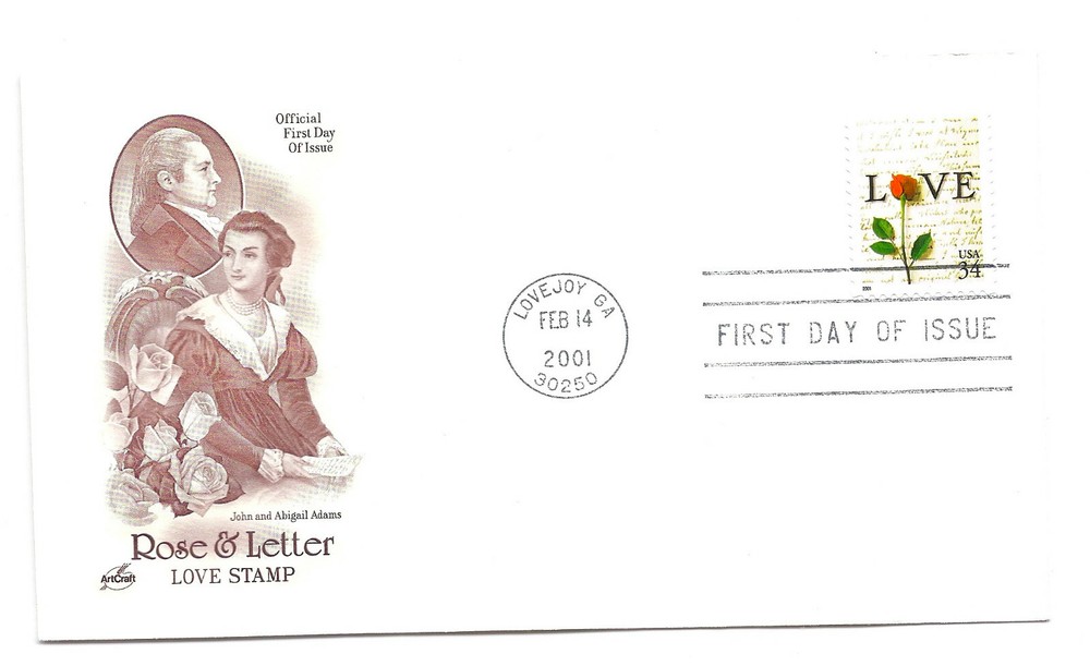 3497 34c  Love Letters Artcraft FDC