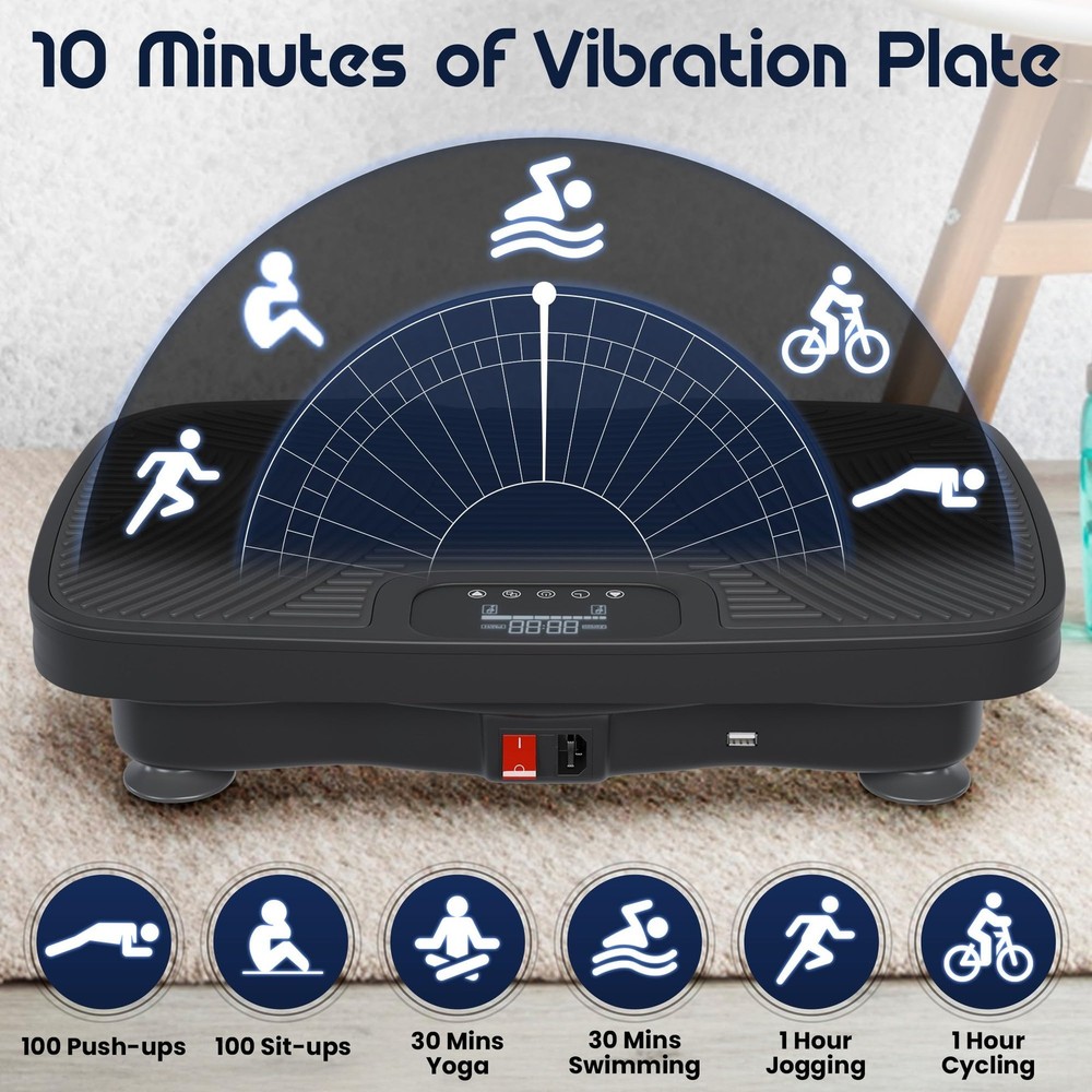 DareToThrive Portable Vibration Plate Exercise Machine - Full Body Vibration ...