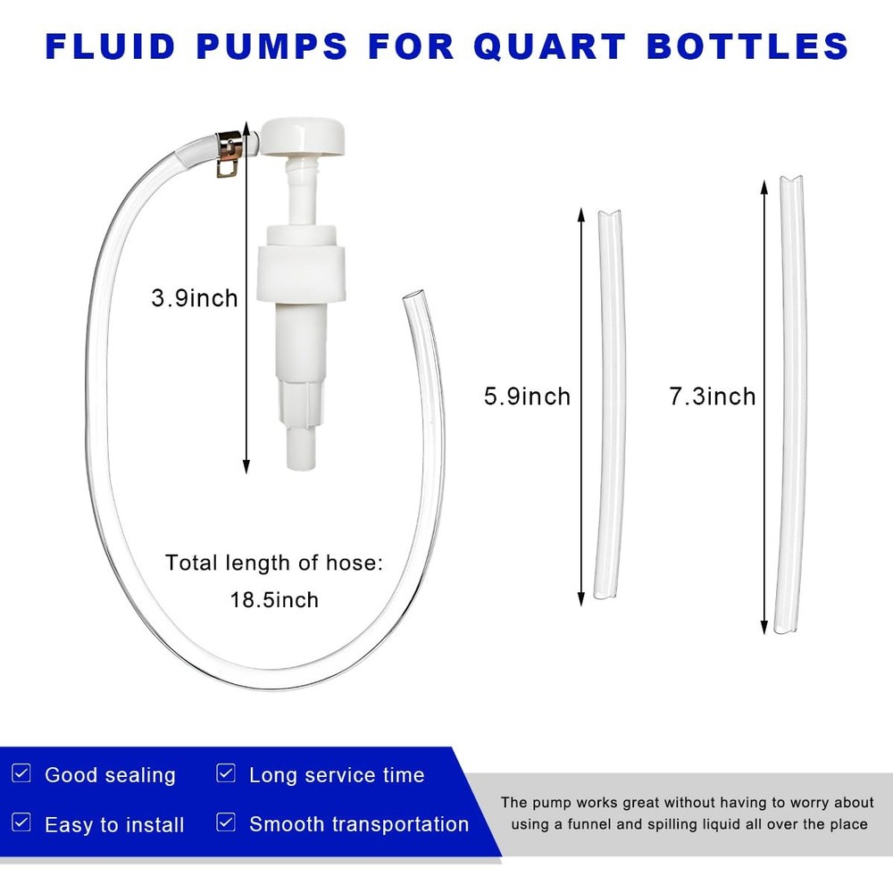 MUQIDA Fluid Pump for Quart Bottles, Transmission Extractor with White