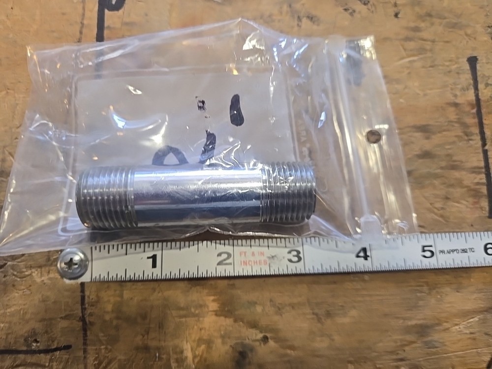 1/2"×3" Chrome Nipple