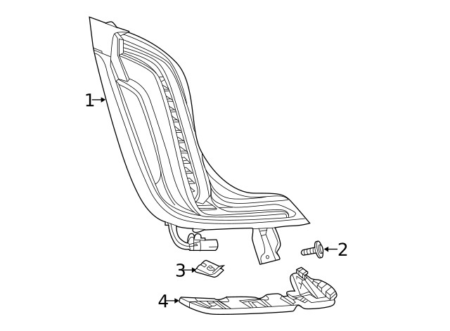 Genuine GM Tail Lamp Assembly Lower Bracket 84419164