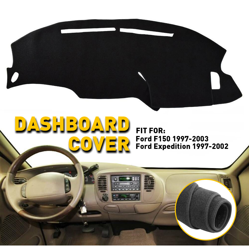 Dashboard Pad Dash Cover Mat fits For 1997-2003 Ford F150 Non-Slip Carpet Black