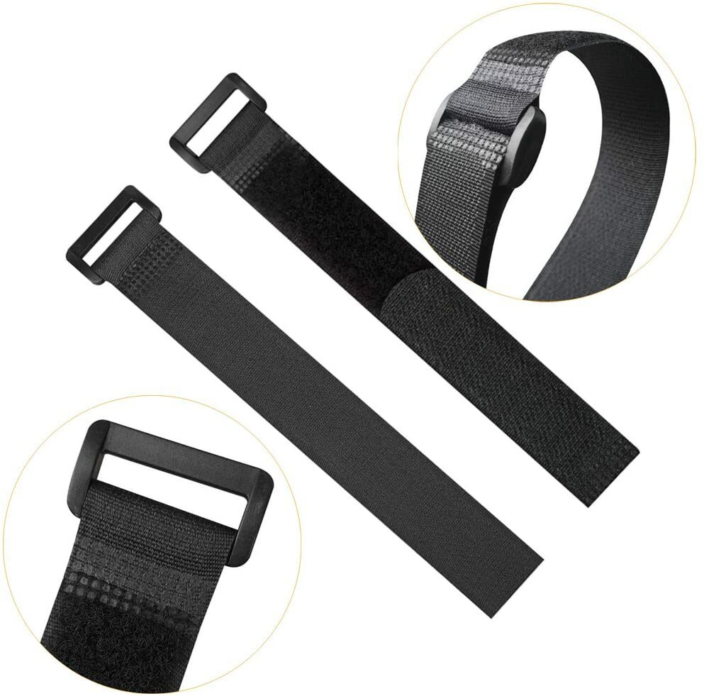 BONINO reusable Hook and Loop Strap Tape Cable straps ties Black